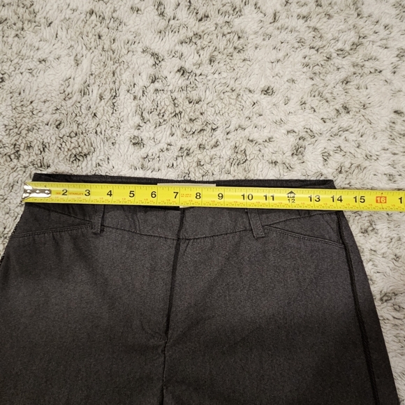 Cloth & Stone SZ S Dark Gray Cropped Flat Front Stretch Pant W/Side Braid Detail - Picture 4 of 11